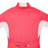 Cycling Mens T-Shirt Pink 1/2 Zip M