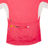 Cycling Mens T-Shirt Pink 1/2 Zip M
