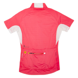 Cycling Mens T-Shirt Pink 1/2 Zip M