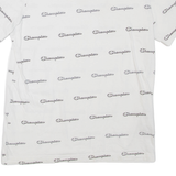 CHAMPION Mens T-Shirt White Crew Neck S