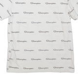 CHAMPION Mens T-Shirt White Crew Neck S