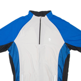 INEC Cycling Mens T-Shirt Blue 1/4 Zip L