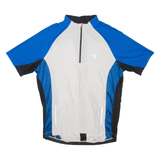 INEC Cycling Mens T-Shirt Blue 1/4 Zip L