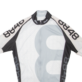 Cycling Mens T-Shirt White High Neck M