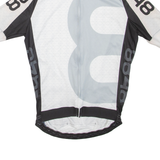 Cycling Mens T-Shirt White High Neck M