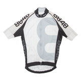 Cycling Mens T-Shirt White High Neck M