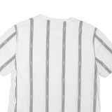 TED BAKER Striped Mens T-Shirt White Crew Neck M