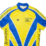 Cycling Mens T-Shirt Blue 1/2 Zip 2XL