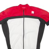 SPORTFUL Cycling Mens T-Shirt Red High Neck M