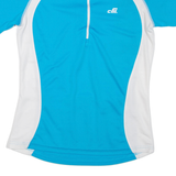 Cycling Mens T-Shirt Blue 1/4 Zip L