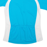 Cycling Mens T-Shirt Blue 1/4 Zip L