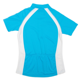 Cycling Mens T-Shirt Blue 1/4 Zip L
