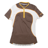 SCOTT Cycling Mens T-Shirt Brown 1/4 Zip S