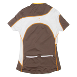 SCOTT Cycling Mens T-Shirt Brown 1/4 Zip S