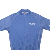 Cycling Mens T-Shirt Blue High Neck XL