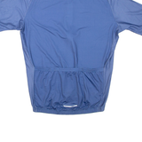 Cycling Mens T-Shirt Blue High Neck XL