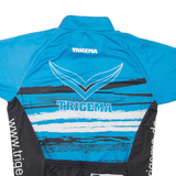TRIGEMA Cycling Mens T-Shirt Blue 1/4 Zip M