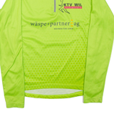 ANDEER Mens T-Shirt Green Long Sleeve 1/4 Zip S