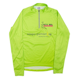 ANDEER Mens T-Shirt Green Long Sleeve 1/4 Zip S