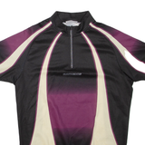 CATHEXIS Cycling Mens T-Shirt Purple 1/4 Zip 2XL