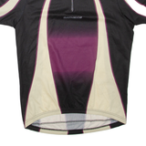 CATHEXIS Cycling Mens T-Shirt Purple 1/4 Zip 2XL