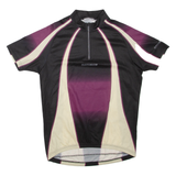 CATHEXIS Cycling Mens T-Shirt Purple 1/4 Zip 2XL