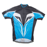 LIXADA Cycling Mens T-Shirt Blue High Neck L