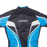 LIXADA Cycling Mens T-Shirt Blue High Neck L
