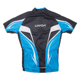 LIXADA Cycling Mens T-Shirt Blue High Neck L