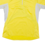 Cycling Womens T-Shirt Yellow 1/4 Zip M