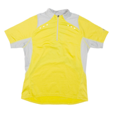 Cycling Womens T-Shirt Yellow 1/4 Zip M