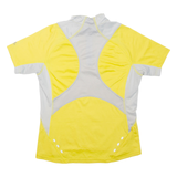 Cycling Womens T-Shirt Yellow 1/4 Zip M