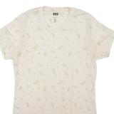 HELLY HANSEN Womens T-Shirt Beige Crew Neck M