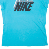 NIKE Womens T-Shirt Blue Crew Neck XL