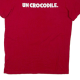 LACOSTE Mens T-Shirt Red Crew Neck S