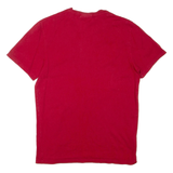 LACOSTE Mens T-Shirt Red Crew Neck S