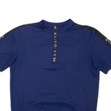 MAX DRIVE Cycling Mens T-Shirt Blue 1/4 Zip L