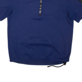 MAX DRIVE Cycling Mens T-Shirt Blue 1/4 Zip L