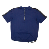 MAX DRIVE Cycling Mens T-Shirt Blue 1/4 Zip L