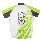 Mens T-Shirt White High Neck L