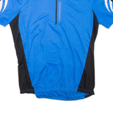 CROSSWAVE Cycling Mens T-Shirt Blue 1/4 Zip XL