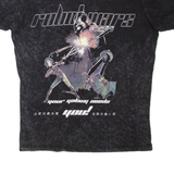 NIKE Robot Wars Mens T-Shirt Black Crew Neck S