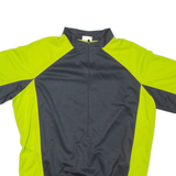 Cycling Mens T-Shirt Green 1/2 Zip XL