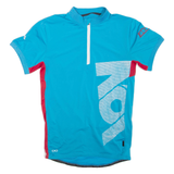 ION Cycling Mens T-Shirt Blue 1/4 Zip S