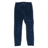 CALVIN KLEIN JEANS Womens Corduroy Trousers Blue Slim Skinny W32 L28