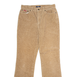 CHAPS Womens Corduroy Trousers Beige Regular Flared W30 L31