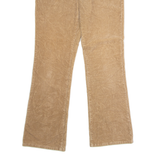 CHAPS Womens Corduroy Trousers Beige Regular Flared W30 L31