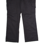 DICKIES Workwear Cargo Womens Twill Trousers Black Relaxed Straight W44 L33