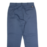 DICKIES Workwear Mens Twill Trousers Blue Regular Straight W38 L34