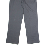 DICKIES Workwear Mens Twill Trousers Grey Regular Straight W33 L32